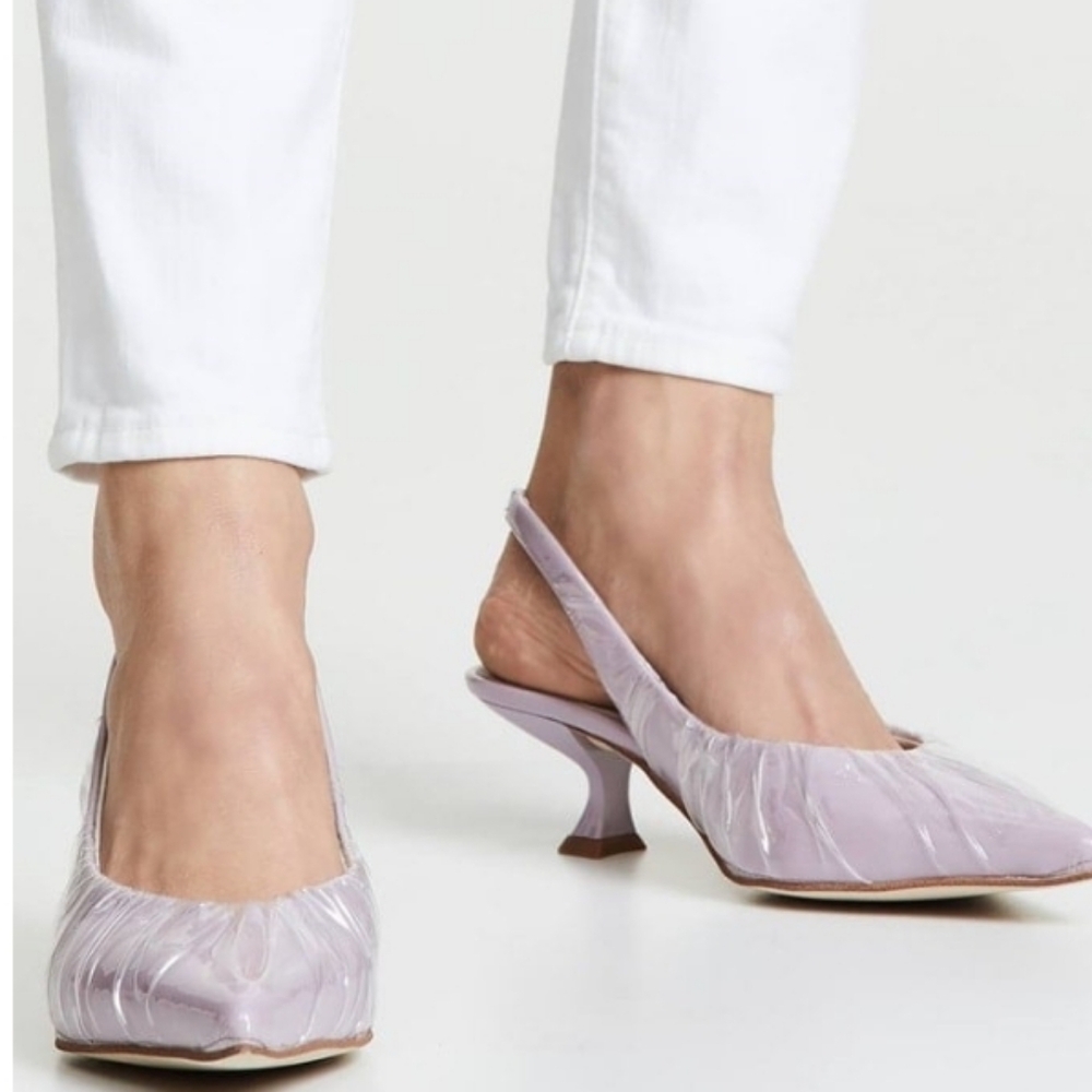 Elegant Lavender Slingback Heels 7.5